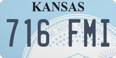 KS license plate 716FMI