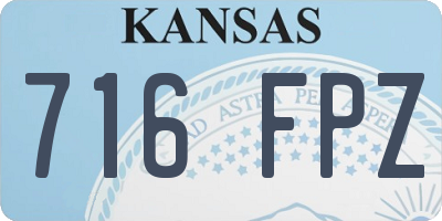KS license plate 716FPZ