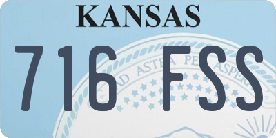 KS license plate 716FSS