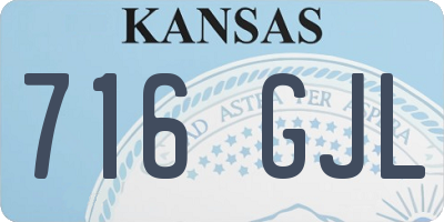 KS license plate 716GJL