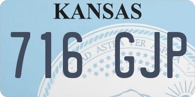 KS license plate 716GJP