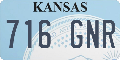 KS license plate 716GNR