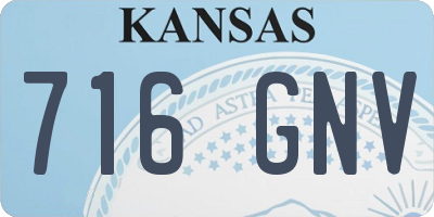 KS license plate 716GNV