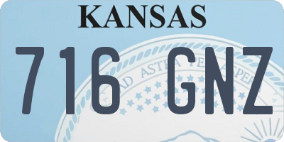 KS license plate 716GNZ