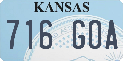 KS license plate 716GOA