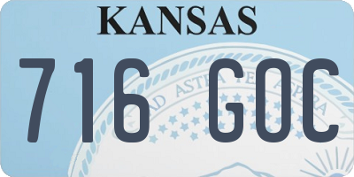 KS license plate 716GOC