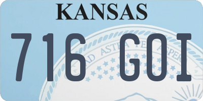 KS license plate 716GOI