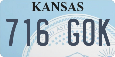 KS license plate 716GOK