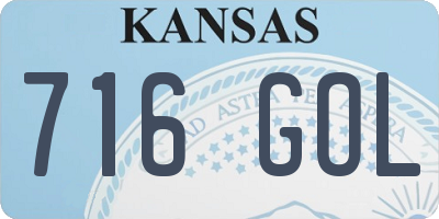 KS license plate 716GOL
