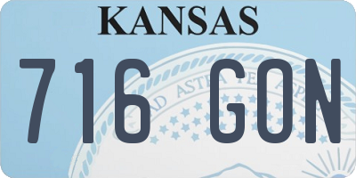 KS license plate 716GON