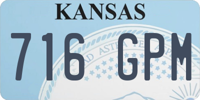 KS license plate 716GPM