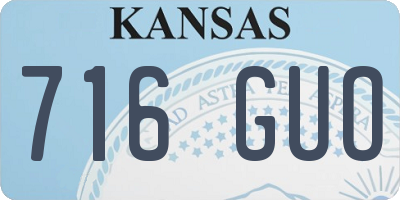 KS license plate 716GUO