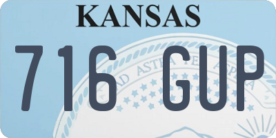 KS license plate 716GUP