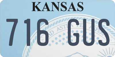 KS license plate 716GUS