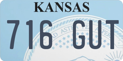KS license plate 716GUT
