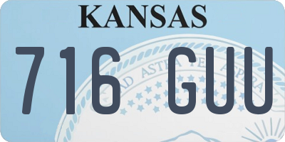 KS license plate 716GUU