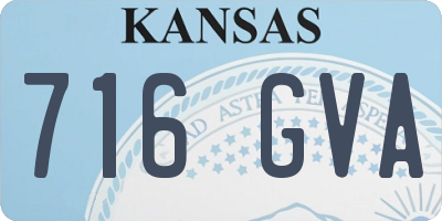 KS license plate 716GVA