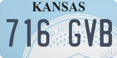 KS license plate 716GVB
