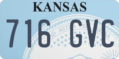 KS license plate 716GVC
