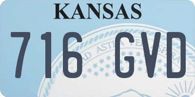 KS license plate 716GVD