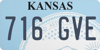 KS license plate 716GVE