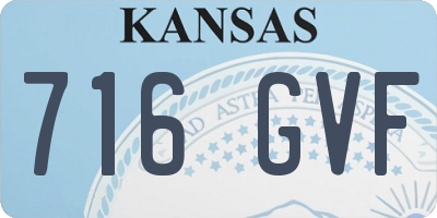 KS license plate 716GVF
