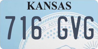 KS license plate 716GVG
