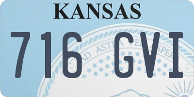 KS license plate 716GVI