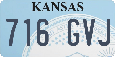 KS license plate 716GVJ