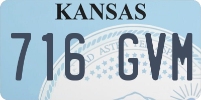 KS license plate 716GVM