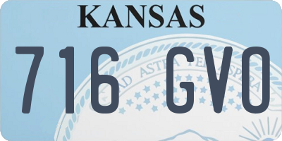 KS license plate 716GVO
