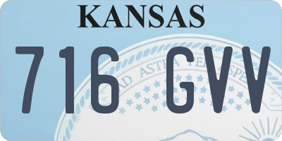 KS license plate 716GVV