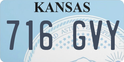KS license plate 716GVY