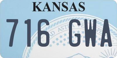 KS license plate 716GWA