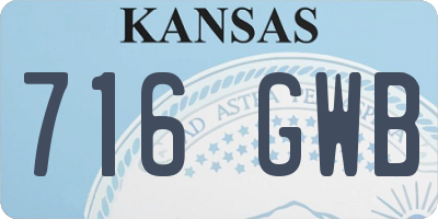 KS license plate 716GWB