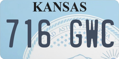 KS license plate 716GWC
