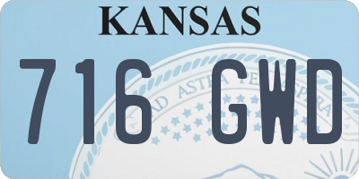 KS license plate 716GWD