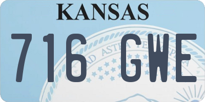 KS license plate 716GWE
