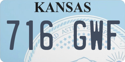 KS license plate 716GWF