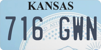 KS license plate 716GWN