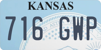 KS license plate 716GWP
