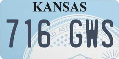 KS license plate 716GWS