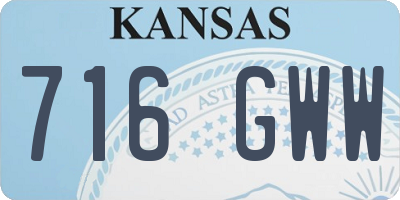 KS license plate 716GWW