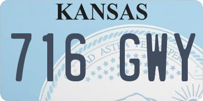 KS license plate 716GWY