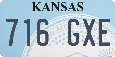 KS license plate 716GXE