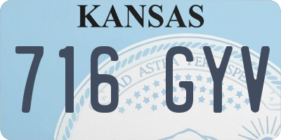 KS license plate 716GYV