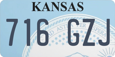 KS license plate 716GZJ