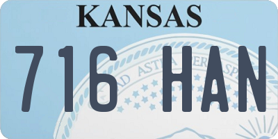 KS license plate 716HAN