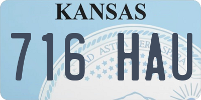 KS license plate 716HAU