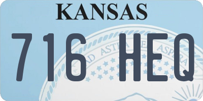 KS license plate 716HEQ